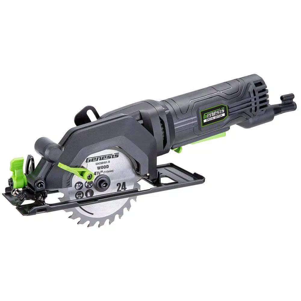Genesis SE GCS445SE 4.0 Amp 4-1/2 in. Compact Corded Circular Saw with 24T Blade and Rip Guide