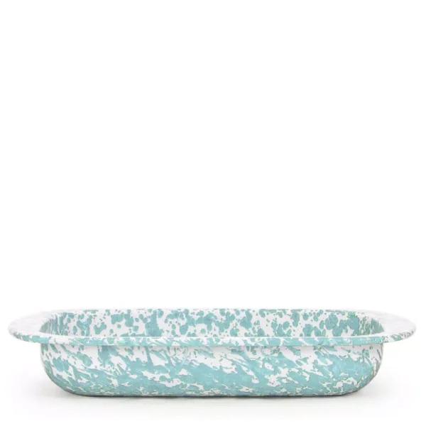 Golden Rabbit Sea Glass 4.5 qt. Porcelain Enamelware Baking Pan