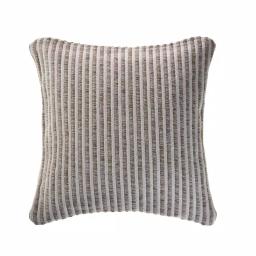 LR Home Beige and Cream Striped 22 in. x 22 in. 100% Cotton Throw Pillow thumbnail 1