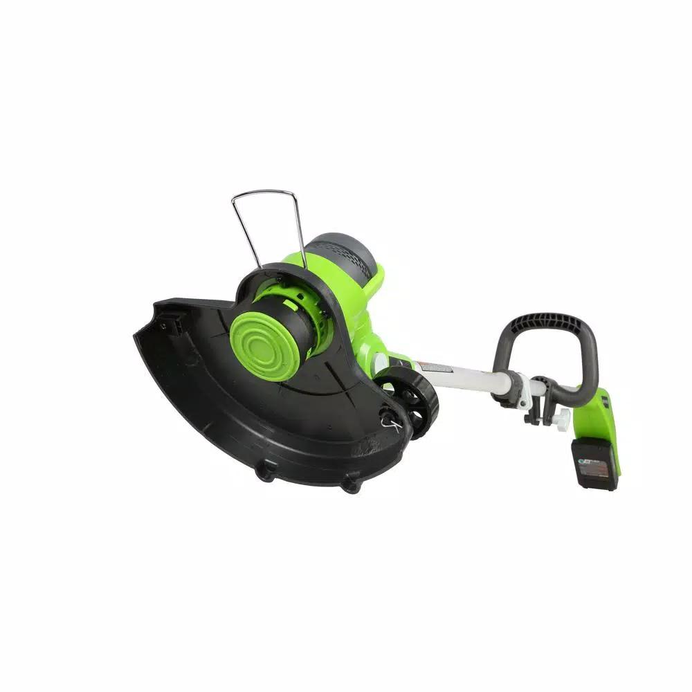 Greenworks 24V Cordless String Trimmer with 2.0 Ah Battery and Charger, 12 in. Cutting Width
