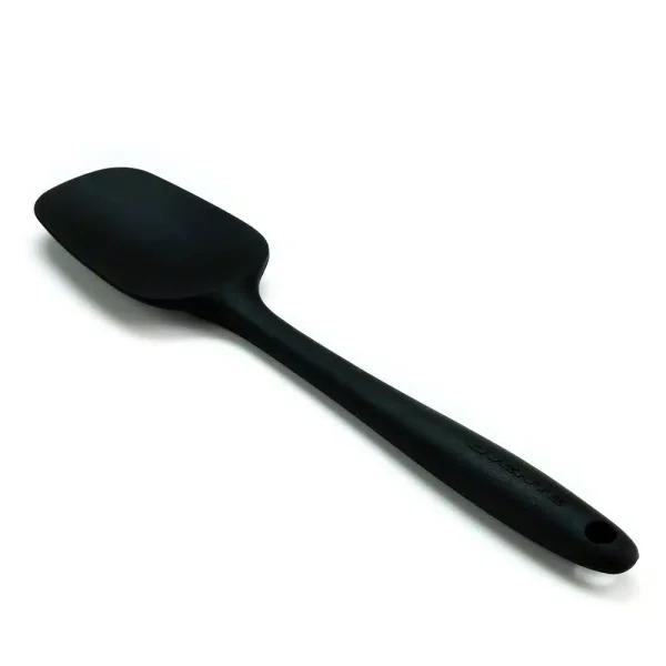 Ovente Premium Silicone Spatula with Stainless Steel Core, Heat Resistant up to 500°F, BPA-Free, Black