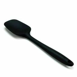 Ovente Premium Silicone Spatula with Stainless Steel Core, Heat Resistant up to 500°F, BPA-Free, Black thumbnail 1