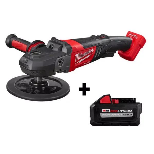 Milwaukee M18 FUEL 7 in. Variable Speed Cordless Polisher with 8.0 Ah High Output Battery