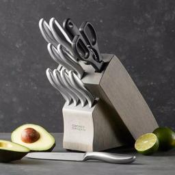 Chicago Cutlery Clybourn 12-Piece German Stainless Steel Knife Set with Grey Wood Block thumbnail 5