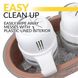 Nostalgia 4 Qt. Double Flavor Ice Cream Maker, Brown Countertop Electric Machine thumbnail 8