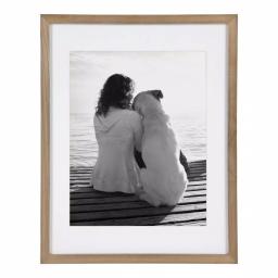 DesignOvation Design Ovation Gallery Wood Picture Frame Set, Rustic Brown, Set of 2 (Matted to 11x14 in.) thumbnail 2