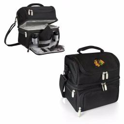 Picnic Time Pranzo Chicago Blackhawks Black Insulated Lunch Bag and Picnic Tote thumbnail 2