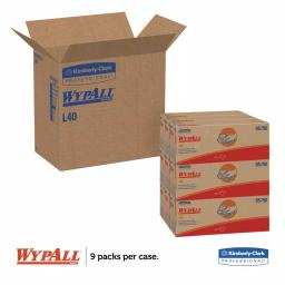 WypAll L40 Pop-Up White Paper Towels, 16.4 x 9.8 in, 100 Count per Box, 9 Boxes per Carton thumbnail 2
