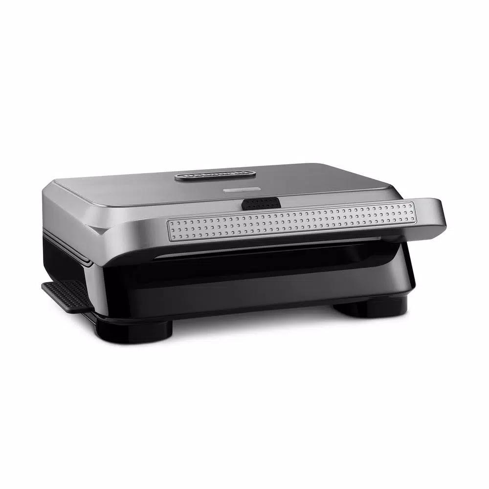 DeLonghi De'Longhi Livenza Compact 3-in-1 Indoor Grill, Sandwich Maker & Waffle Maker, 50 sq. in., Stainless Steel