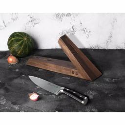 Cangshan TAI Triangle Walnut Wood Knife Block - Single Slot Countertop Storage thumbnail 4