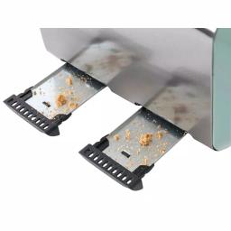 Haden Cotswold 4-Slice Wide Slot Retro Toaster, 1500W, Sage Green thumbnail 5