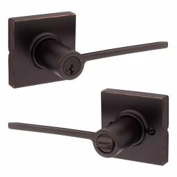 Kwikset Ladera Venetian Bronze Exterior Entry Door Lever with SmartKey Security thumbnail 4