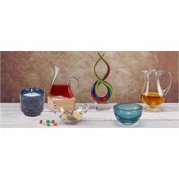 Badash Crystal Badash Handcrafted Cobalt Blue Glass Jar Vanilla Scented Soy Candle thumbnail 4