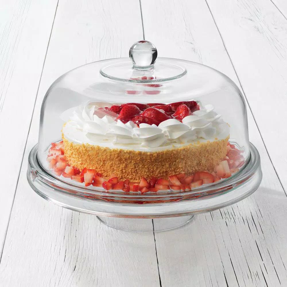 Libbey Selene 2-Piece 6-in-1 Versatile Glass Server and Appetizer Tray Set