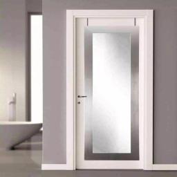 BrandtWorks Modern Silver Composite Framed Full Length Mirror with Door Hooks, 71 in. x 21.5 in. thumbnail 1