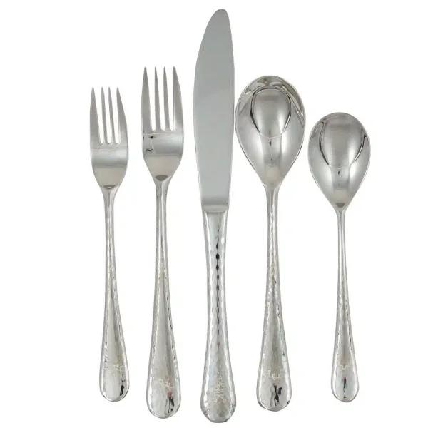 Ginkgo Shimmer 20-Piece Stainless Steel Flatware Service for 4