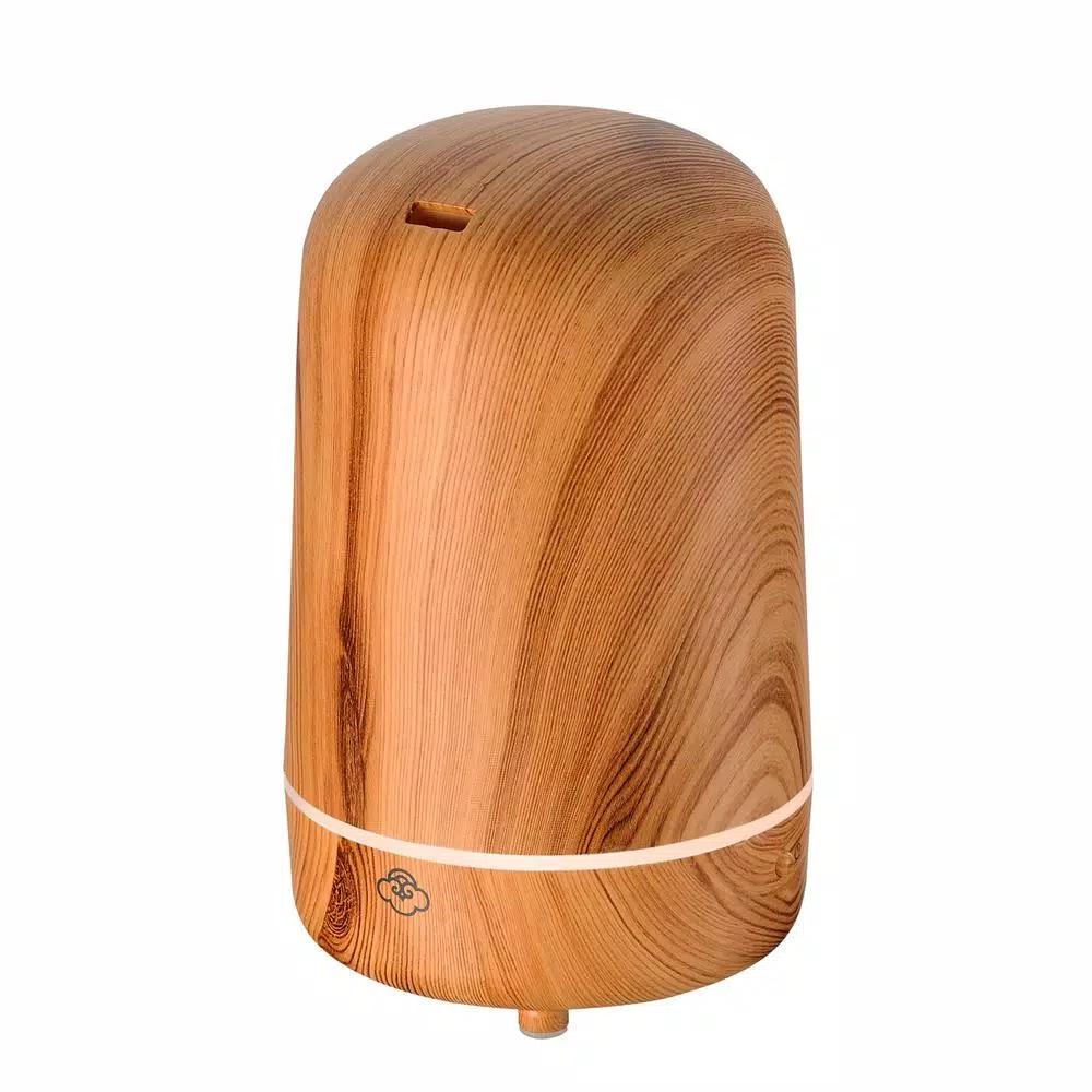Serene House Light House Light Wood Ultrasonic Aromatherapy Oil Diffuser with Ambient LED Light
