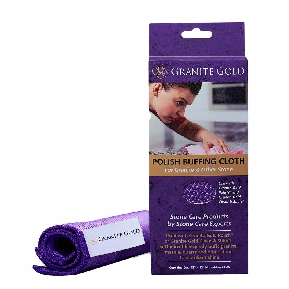 Granite Gold Polish Buffing Cloths, 12 x 12 in., Purple (3-Pack)
