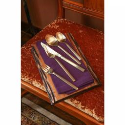 Fortessa Arezzo 5-Piece Brushed Gold 18/10 Stainless Steel Place Setting thumbnail 3