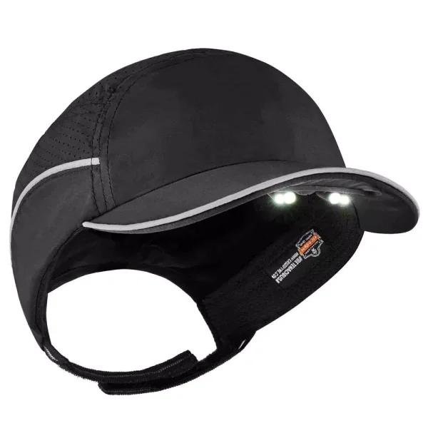 Skullerz 8965 Lightweight Vented Bump Cap with 23 Lumen Dual-Action LED Lighting