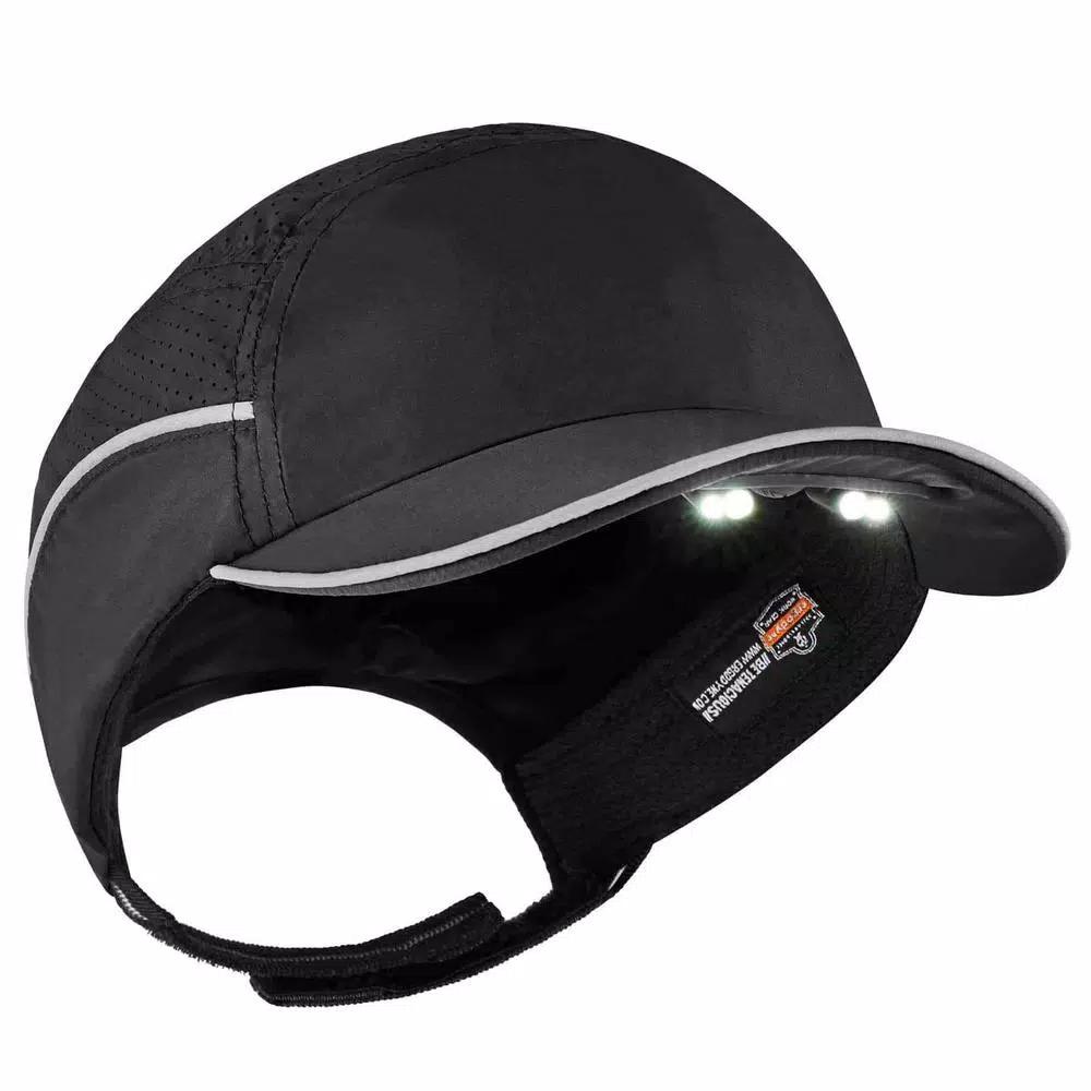 Skullerz 8965 Lightweight Vented Bump Cap with 23 Lumen Dual-Action LED Lighting