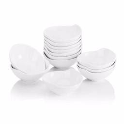 MALACASA 4.3 in. White Ceramic Ramekins Set of 12, Porcelain Souffle Dishes and Serving Bowls thumbnail 1