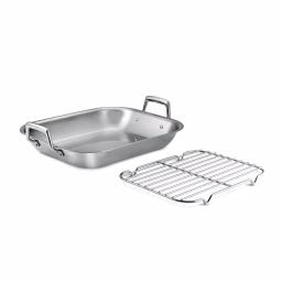 Tramontina Gourmet Prima 7 Qt. Stainless Steel Roasting Pan with Basting Rack thumbnail 1