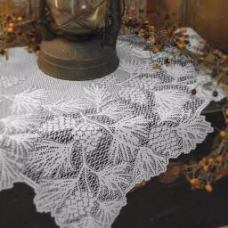 Heritage Lace Woodland 36 in. White Floral Polyester Table Topper thumbnail 2