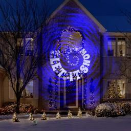 LightShow Blue and White Christmas LightShow Projection Swirling Spirals Projector thumbnail 11