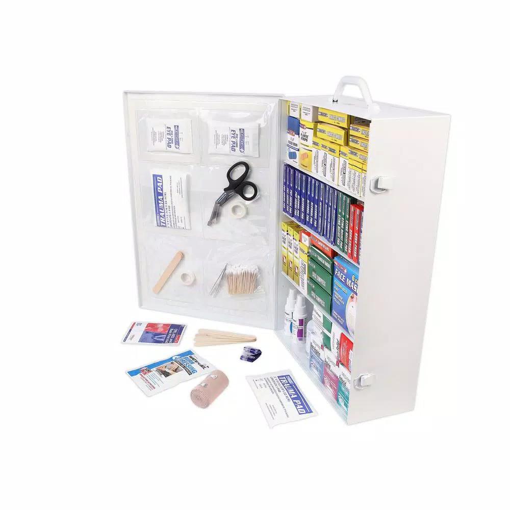 Rapid Care 1110-Piece Industrial First Aid Cabinet - 4 Shelf ANSI/OSHA Compliant