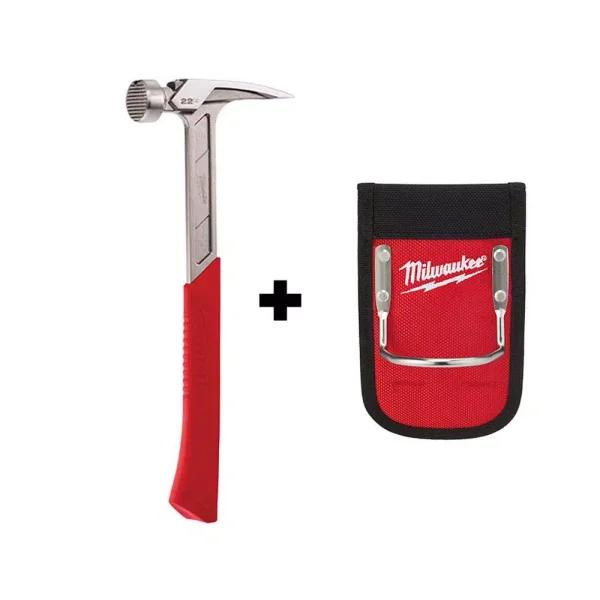 Milwaukee 22 oz. Milled Face Framing Hammer with Shockshield Grip and Hammer Loop