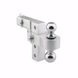 XtremepowerUS Stark 6 in. Adjustable Aluminum Trailer Drop Hitch with Dual Ball Mount thumbnail 1
