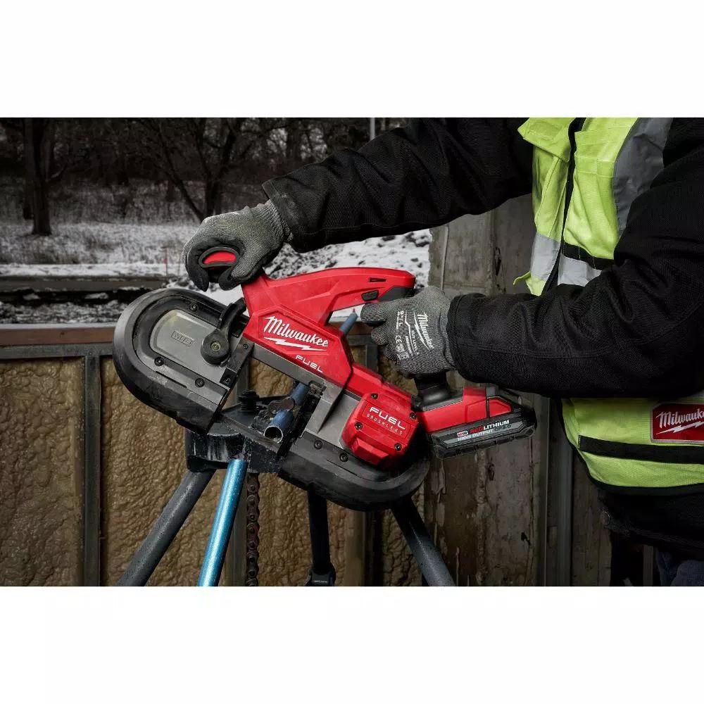 Milwaukee M18 FUEL 18V Compact Dual-Trigger Brushless Cordless Band Saw Kit with Two 3.0 Ah Batteries