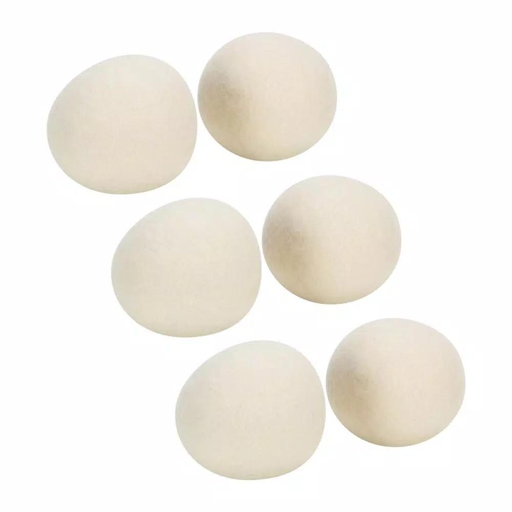 Woolite Wool Dryer Ball Set (6-Pack) with Canvas Storage Bag