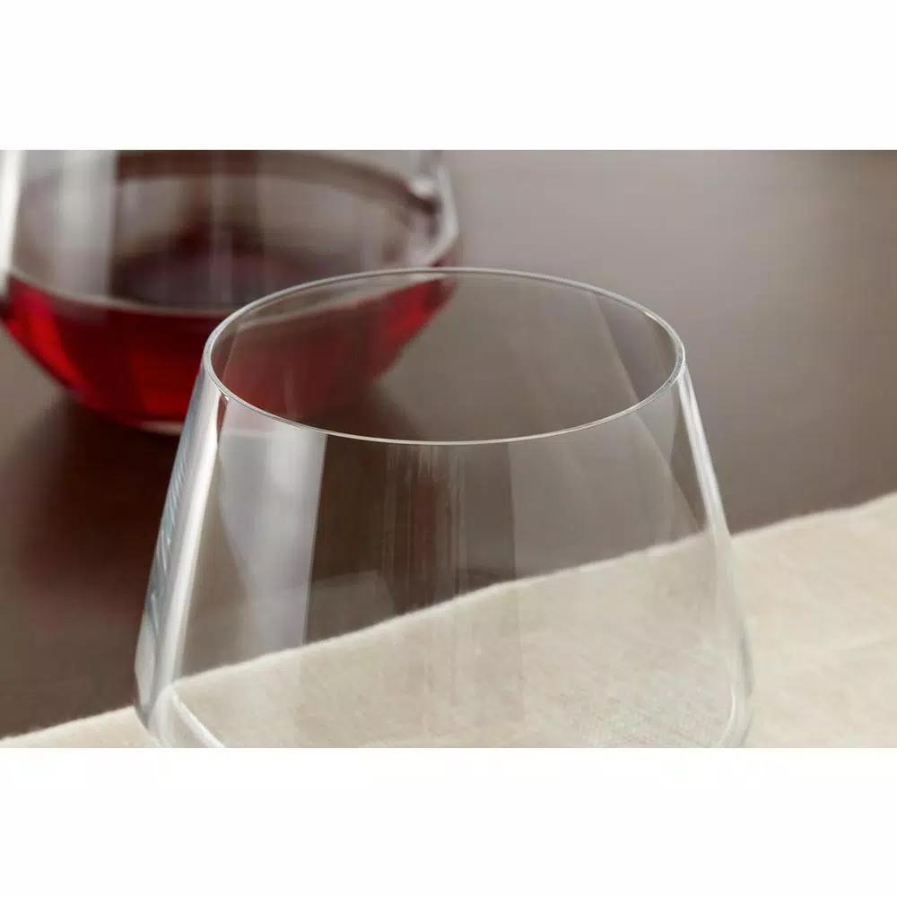 Home Decorators Collection Genoa 18.5 oz. Lead-Free Crystal Stemless Wine Glasses, Set of 8