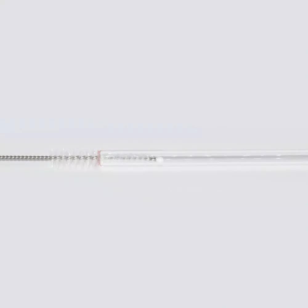 Cook Pro 10 Pc Reusable Borosilicate Glass Straw Set with Silicone Tips and Cleaning Brushes