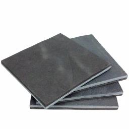 Creative Home Natural Dark Gray Slate Coaster Set of 4 - 4 in. x 4 in. Rustic Stone Coasters thumbnail 5