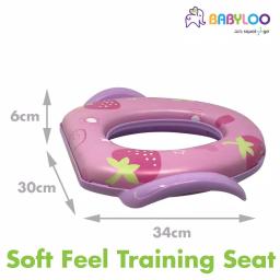 Babyloo Children's Soft Cushion Toilet Seat with Handles and Splash Guard - Pink thumbnail 3