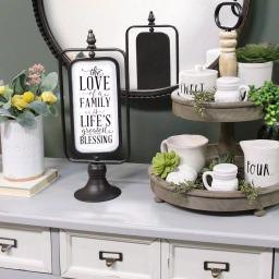 Stratton Home Decor Stratton Home Love of a Family Metal Tabletop Accent - Farmhouse Decorative Sign thumbnail 2