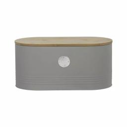 Typhoon Living Grey Bread Bin with Sustainable Bamboo Lid thumbnail 2