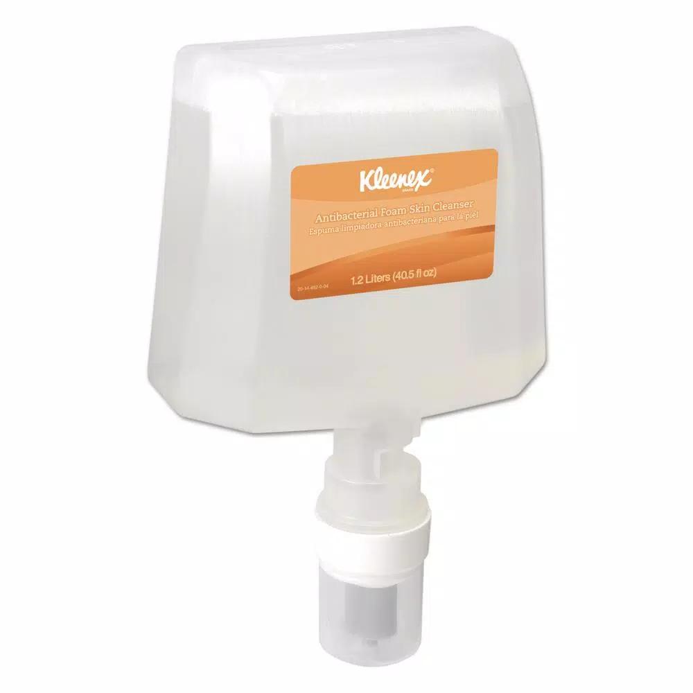 Kleenex Antibacterial Foam Skin Cleanser Refill, 1200 ml (2 per Carton) - Fragrance and Dye-Free