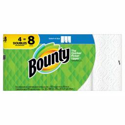 Bounty Select-A-Size White Paper Towels, 4 Double Rolls thumbnail 1