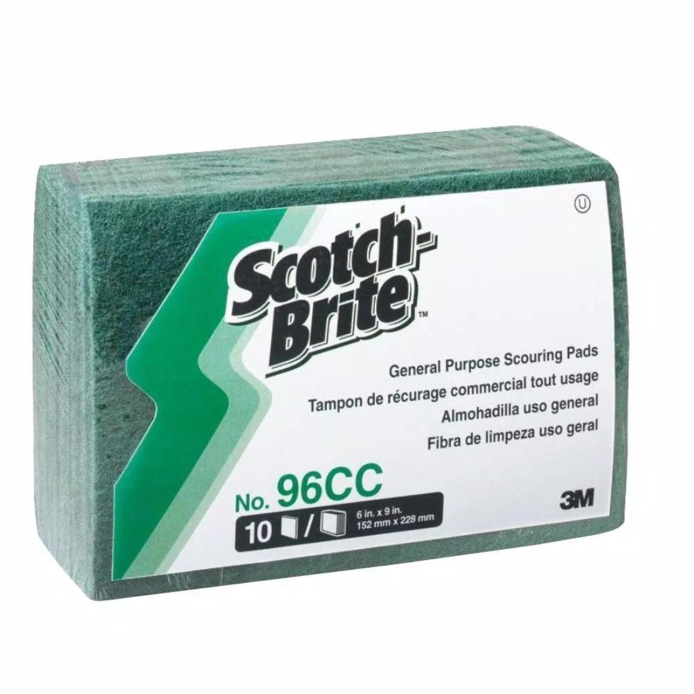 Scotch-Brite 6 in. General Purpose Scouring Pads, Green (10-Pack)