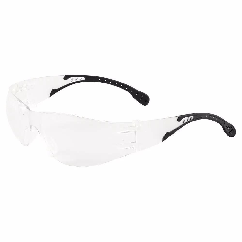 ERB I-Fit Flex Safety Glasses, Black Temple with Clear Polycarbonate Lens