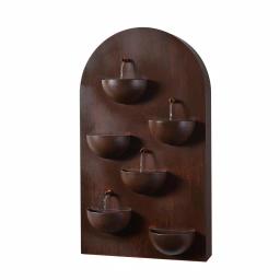 Kenroy Home Silva 31 in. Steel Wall Fountain with Built-in Planters, Rusty Red Finish thumbnail 4