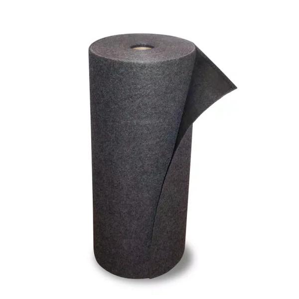 Mighty Line 34 in. x 50 ft. Sticky Absorbent Floor Mat Roll, Black