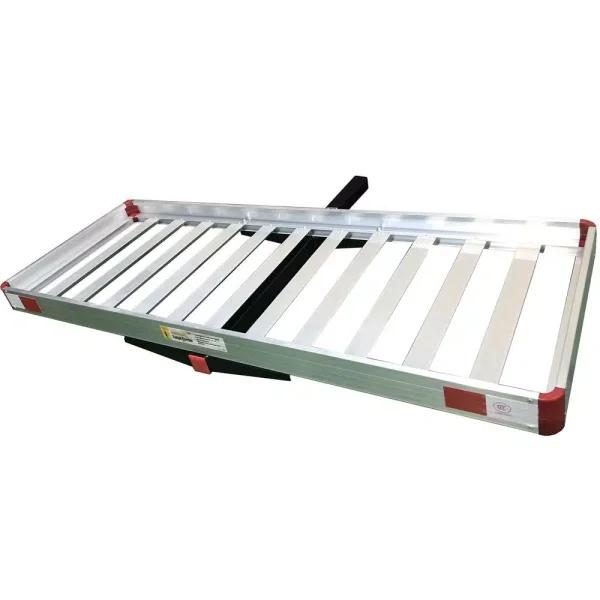MaxxHaul 60 in. x 22 in. Aluminum Basket Style Hitch Cargo Carrier, 500 lb. Capacity, 2 in. Receiver