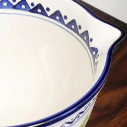 GIBSON elite Luxembourg Hand Painted Stoneware Mixing Bowl with Spout and Handle, 2 Qt. thumbnail 3