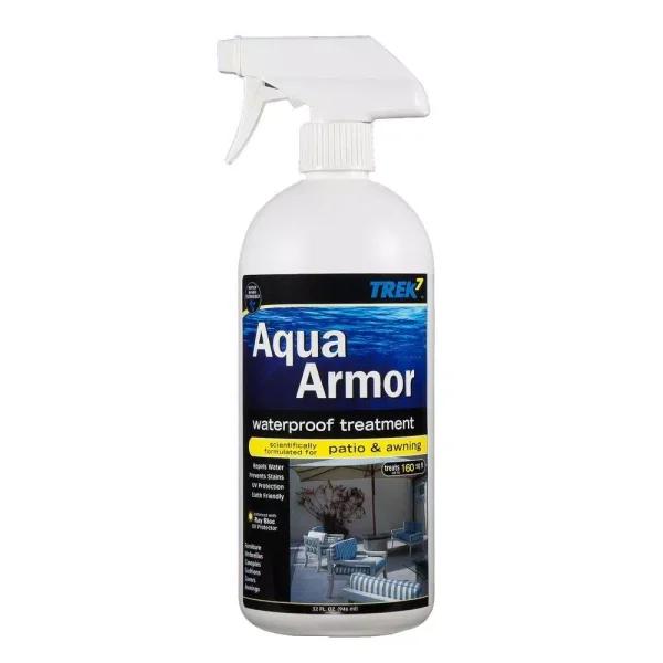 Trek7 Aqua Armor 32 oz. Fabric Waterproofing Spray for Patio Furniture, Cushions, and Awnings