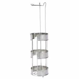 Bath Bliss Curls Toilet Paper Holder and Dispenser, Pave Diamond Chrome Design thumbnail 2